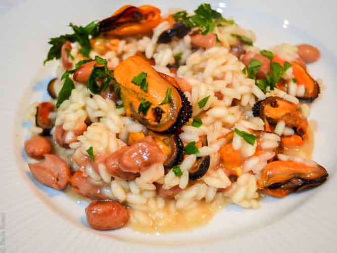 risotto cozze e fagioli