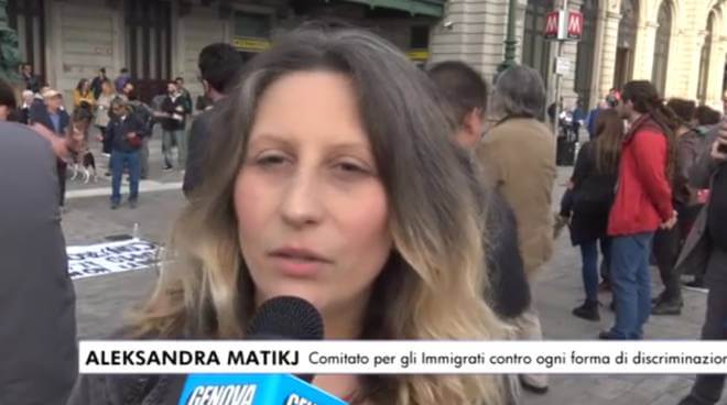 Udienza conclusiva per Benedetto Vallone. CAso politico nato su Facebook. Dicharazione di Aleksandra Matikj, Presidentessa del " Comitato per gli Immigrati e contro ogni forma di discriminazione".