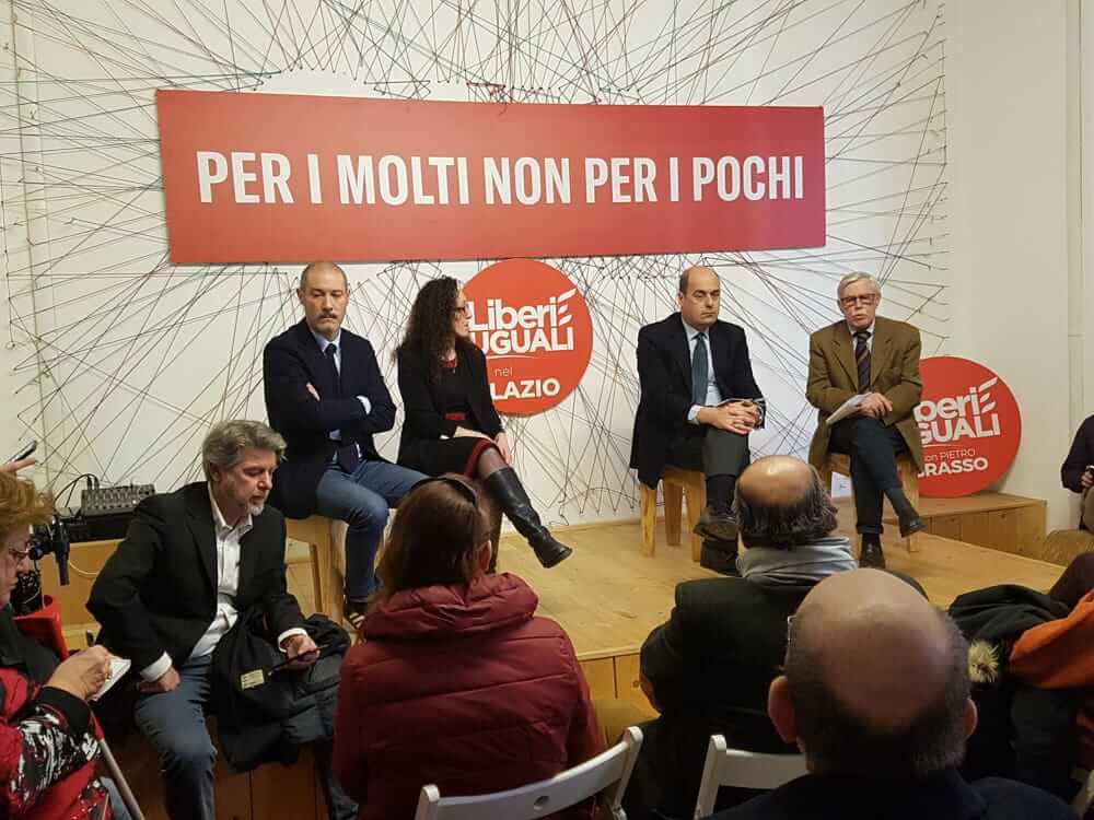Era  rimasta in sospeso la casella di LeU nella Giunta della Regione Lazio. Oggi i coordinatori Angelo Fredda e Piero Latino dichiarano che "non ci siano le condizioni politiche per la partecipazione".